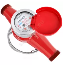 Счётчик г/в крыльчатый многоструйный Ду 50 Ру16 Qn=15 м3/ч 90С L=300мм резьба импульсный В/К ВК-ГИ Метер