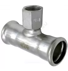 Тройник сталь нерж AISI 316L Дн 35х3/4"х35 Ру16 пресс/ВР Inoxpres RM 189304035