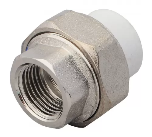 Муфта PP-R комбинированная разъемная белая Дн 25х3/4" ВР VALFEX 10155020