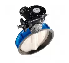 Затвор дисковый поворотный чугун Ду 500 Ру25 межфл с редуктором под электропривод диск нерж манжета EPDM EURO Benarmo