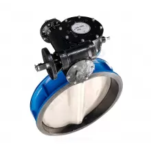 Затвор дисковый поворотный чугун Ду 600 Ру25 межфл с редуктором под электропривод диск нерж манжета EPDM EURO Benarmo