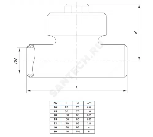 Конденсатоотводчик термодинамический сталь 45с13нж Ду 32 Ру40 п/привар Завод им Гаджиева