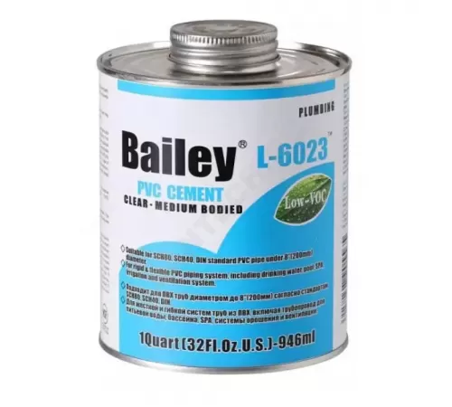 Клей для труб ПВХ 946мл Bailey L-6023