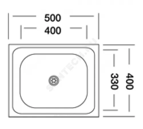 Мойка накладная 500х400х130мм сталь нержавеющая AISI 430 без сифона выпуск 1 1/2" Владикс V-407