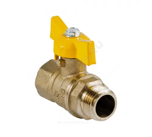 Кран шаровой латунь газ Стандарт 231 аналог 11б27п Ду 15 Ру40 ВР/НР бабочка ГАЛЛОП 115014