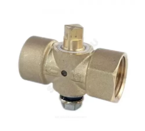 Кран для манометра 3-ходовой латунь 11б18бк(у) Ду 15 ВР G1/2"-М20х1,5 без рукоятки SantechSystems