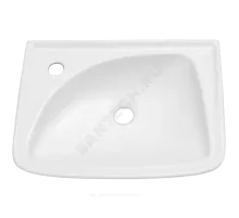 Умывальник подвесной Мотив 45 1 отверстие под смеситель слева белый Лобненский стройфарфор 10/1/5/1-13