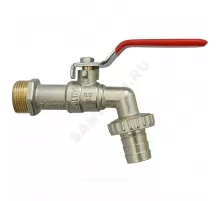 Кран шаровой водоразборный латунь со штуцером BVR-CR Ду 15 Ру10 НР/штуц G1/2" рычаг Ридан 065B8300RG