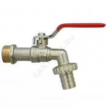 Кран шаровой водоразборный латунь со штуцером BVR-CR Ду 15 Ру10 НР/штуц G1/2" рычаг Ридан 065B8300RG