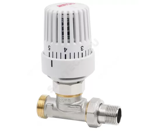 Клапан термостатический латунь RTL с термоголовкой 1/2"x3/4"ЕК НР Ру10 прямой Ogint