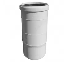 Патрубок PP-M компенсационный бесшумный белый Дн 110 б/нап в/к 2381073