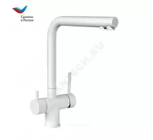 Смеситель для кухонной мойки ручка сбоку одноручный излив с каналом для питьевой воды Город Д-серия Славен СЛ-ОД-Д76