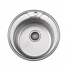 Мойка врезная Декор 490х490х180мм сталь нержавеющая с сифоном выпуск 3 1/2" Ledeme L64949