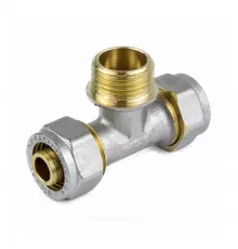 Тройник МП латунь никель обжим Дн 16х1/2"х16 НР ГОСТ 32415-2013 7014 Aquasfera 7014-01