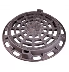 Люк чугун дождевой канализации (ДК) ДБ2 В125 круглый ДБ2(В125)-1-60 ГОСТ 3634-2019