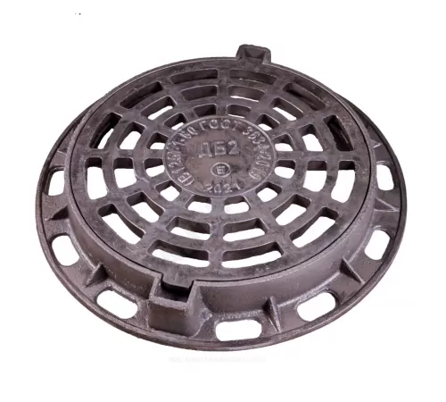 Люк чугун дождевой канализации (ДК) ДБ2 В125 круглый ДБ2(В125)-1-60 ГОСТ 3634-2019