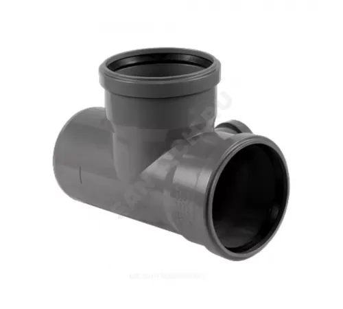 Крестовина НПВХ 2-плоскостная серая Дн 110х110х50х87гр б/нап правая в/к ТУ 6-49-33-92 Агригазполимер