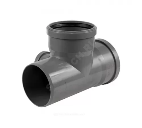 Крестовина НПВХ 2-плоскостная серая Дн 110х110х50х87гр б/нап правая в/к ТУ 6-49-33-92 Агригазполимер