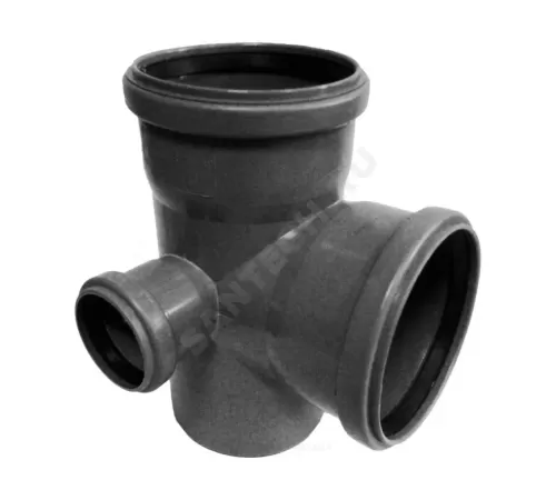 Крестовина НПВХ 2-плоскостная серая Дн 110х110х50х87гр б/нап правая в/к ТУ 6-49-33-92 Агригазполимер