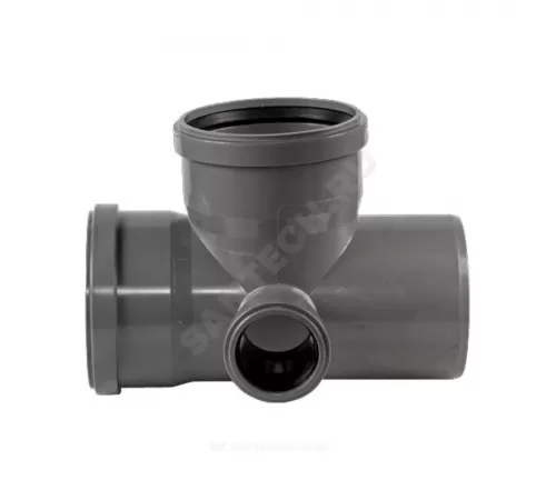 Крестовина НПВХ 2-плоскостная серая Дн 110х110х50х87гр б/нап правая в/к ТУ 6-49-33-92 Агригазполимер