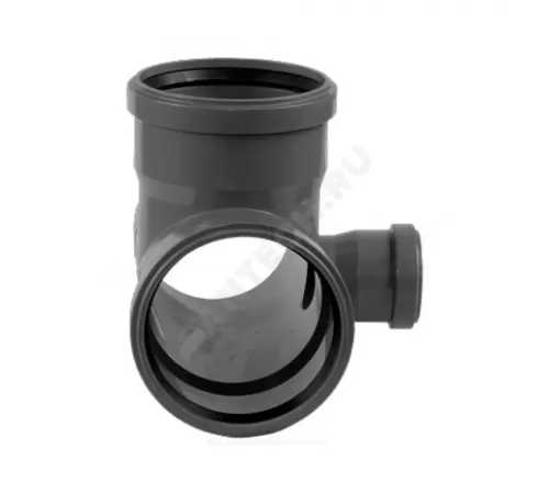 Крестовина НПВХ 2-плоскостная серая Дн 110х110х50х87гр б/нап правая в/к ТУ 6-49-33-92 Агригазполимер