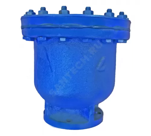 Вантуз автоматический однокамерный двойного действия чугун В6 Ду 50 Ру10 фл вертикальный Луидор