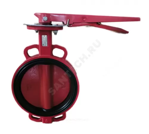 Затвор дисковый поворотный чугун FBV Ду 125 Ру16 межфл с рукояткой диск чугун манжета EPDM EURO Benarmo