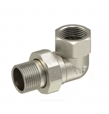 Соединитель латунь никель американка Ду 32 (1 1/4") угловой ВР/НР RTP (РосТурПласт) 25238