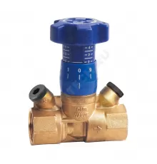 Клапан балансировочный ручной латунь 787R Ду 15 Rp1/2" Ру25 ВР Kvs=1.75м3/ч без ниппелей Cimberio CIM 787R 12