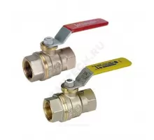 Кран шаровой DADO латунь никель газ R950 Ду 40 Ру12 ВР полнопроходной рычаг Giacomini R950X007