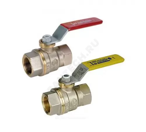 Кран шаровой DADO латунь никель газ R950 Ду 40 Ру12 ВР полнопроходной рычаг Giacomini R950X007