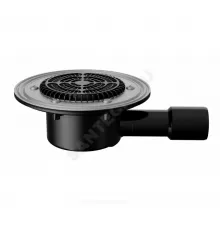 Воронка кровельная VB 510.1 F с горизонтальным выпуском PP Дн 40/50 с листвоуловителем, прижимным фланцем Fachmann 01.190