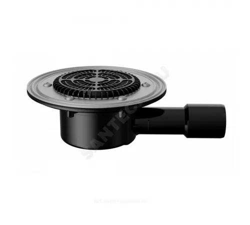 Воронка кровельная VB 510.1 F с горизонтальным выпуском PP Дн 40/50 с листвоуловителем, прижимным фланцем Fachmann 01.190