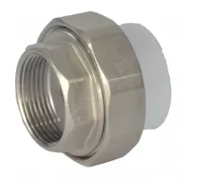 Муфта PP-R комбинированная разъемная белая Дн 25х3/4" ВР усиленная VALFEX 10157020У