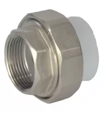 Муфта PP-R комбинированная разъемная белая Дн 20х1/2" ВР усиленная VALFEX 10155015У