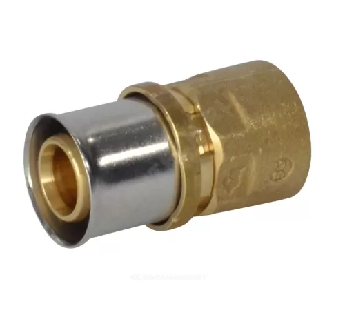 Муфта для МП/PE-X труб латунь пресс Дн 16х3/4" ВР RM109 Giacomini RM109Y043