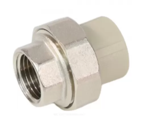 Муфта PP-R комбинированная разъемная серая Дн 25х1/2" ВР VALFEX 10155115Г