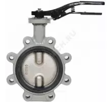 Затвор дисковый поворотный чугун R59FL Ду 50 Ру16 с резьб проушинами с рукояткой диск чугун манжета EPDM Giacomini R59FLX005