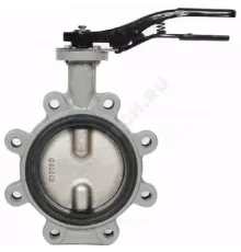 Затвор дисковый поворотный чугун R59FL Ду 80 Ру16 с резьб проушинами с рукояткой диск чугун манжета EPDM Giacomini R59FLX008