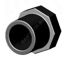 Втулка НПВХ переходная Дн 32х1/2" Ру10 ВР под клеевое соединение Агригазполимер 206-053