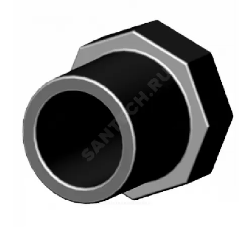 Втулка НПВХ переходная Дн 32х1/2" Ру10 ВР под клеевое соединение Агригазполимер 206-053