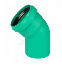 Отвод PP-MD зелёный KG2000 KG2000B Дн 200х45гр б/нап в/к Ostendorf 771620