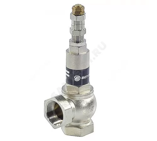 Клапан предохранительный угловой латунь никель Ду 50х50 Ру16 ВР G2"хG2" Рср=3бар Рн=1...16бар 180С Benarmo