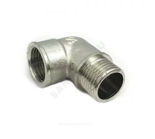 Угольник латунь никель Ду 20 (3/4") ВР/НР SantechSystems