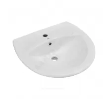 Умывальник подвесной Аттика 55 1 отверстие под смеситель по центру белый Sanita WB.PD/Attica/55-C/WHT.G/S1
