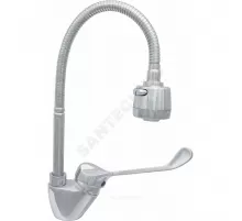 Смеситель для кухонной мойки хирургический локтевой одноручный гибкий излив Д18 Престиж ЦС-СМ 27/2ш М-44 Центр Сантехники (Подольск) ПП800520