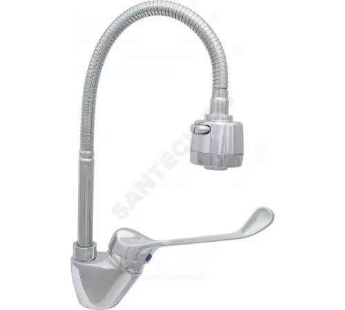 Смеситель для кухонной мойки хирургический локтевой одноручный гибкий излив Д18 Престиж ЦС-СМ 27/2ш М-44 Центр Сантехники (Подольск) ПП800520