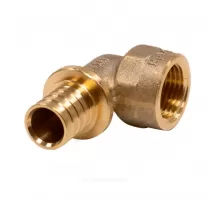 Угольник для PE-X труб аксиальный латунь Дн 20х1/2" ВР MX Рехау 11097121001