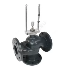Клапан регулирующий чугун TRV-3 смесительно-разделительный Ду 100 Ру16 фл Kvs=125м3/ч под электропривод Теплосила TRV-3-100-125
