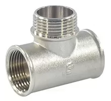 Тройник латунь никель Ду 20 (3/4") ВР/НР/ВР SantechSystems